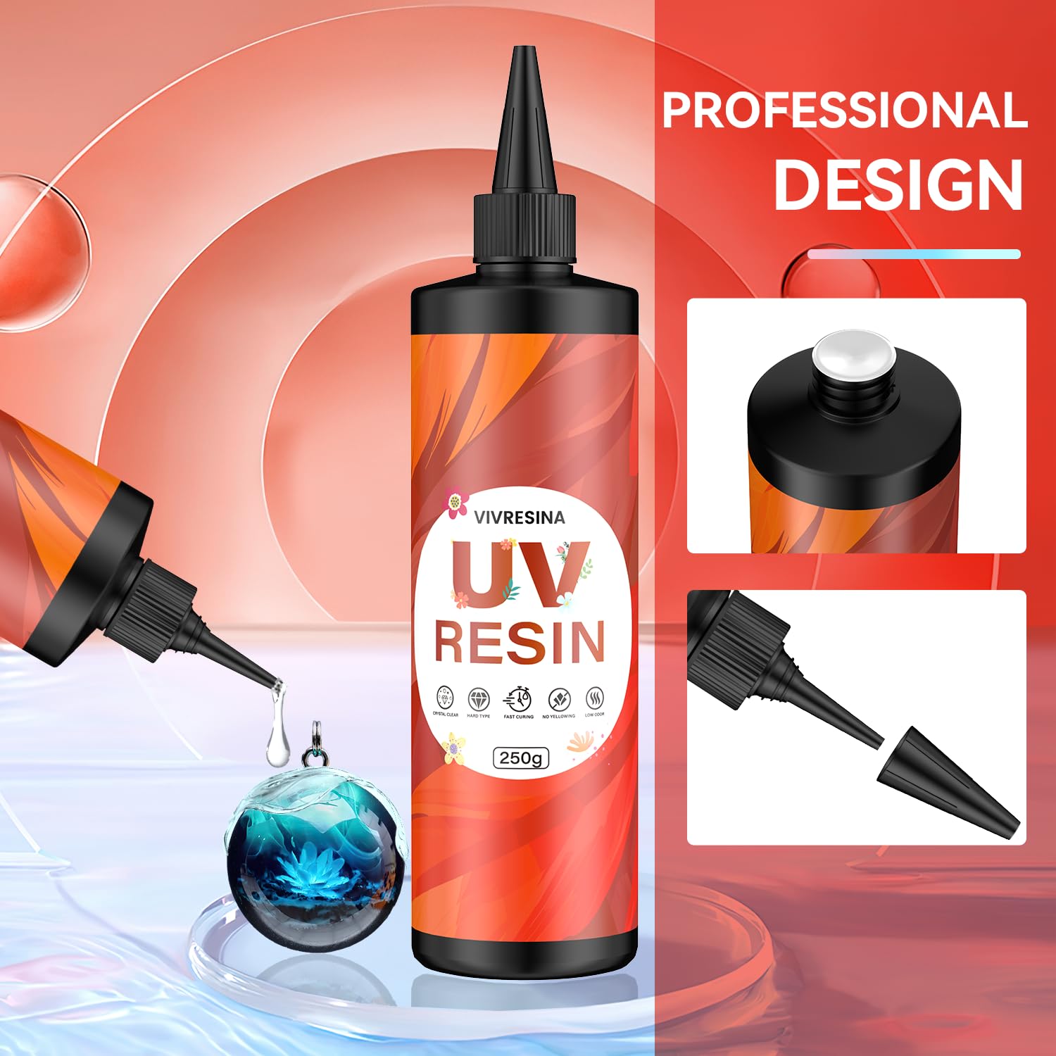 UV Resin-250g-uv epoxy resin& uv Curing resin uv clarm&hobby lobby-Vivresina