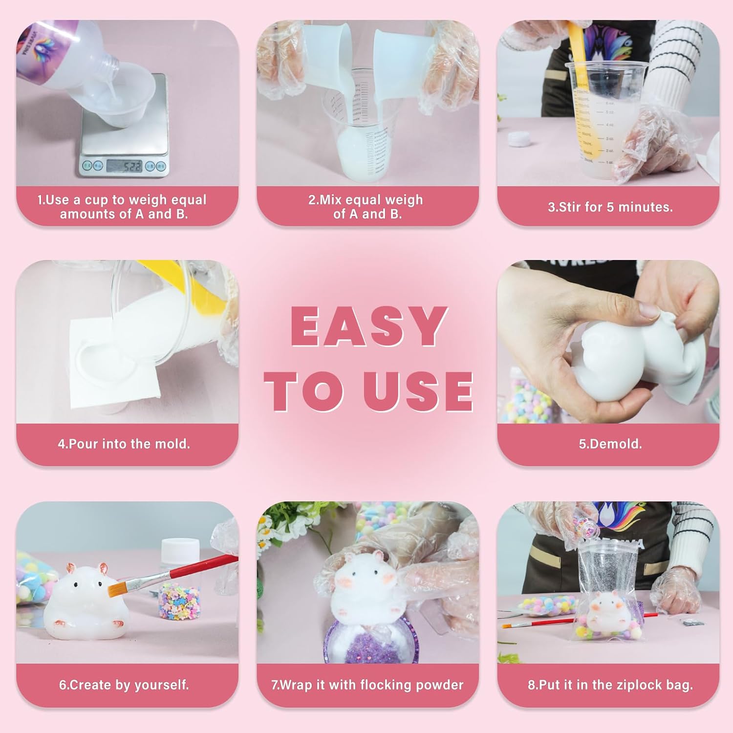 Squishy Making Kit-16oz-Multi-Animal Molds for DIY Toys-Vivresina