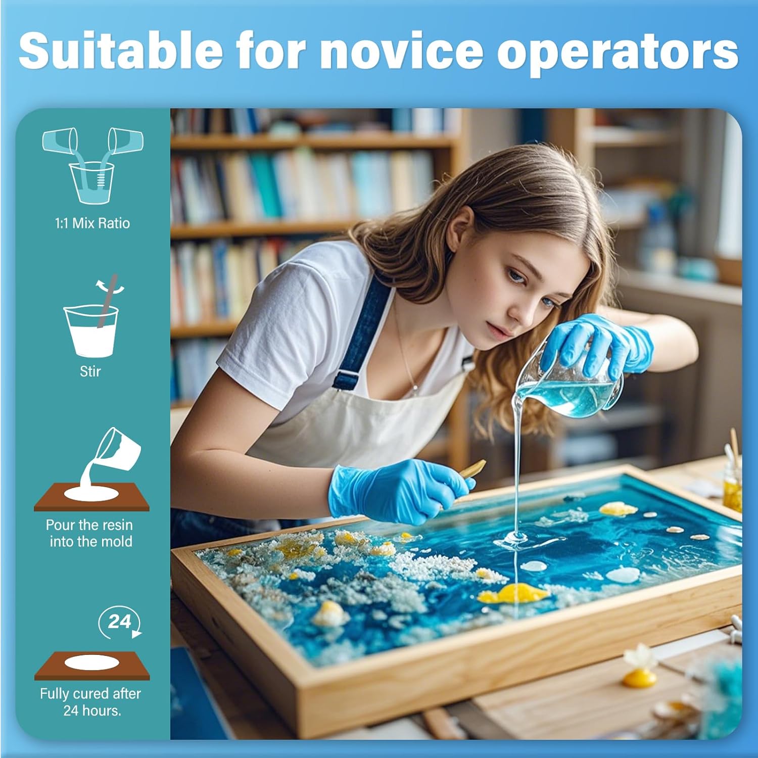 Epoxy Resin Kit-16oz-Crystal Clear Casting with Jewelry Mold-Vivresina