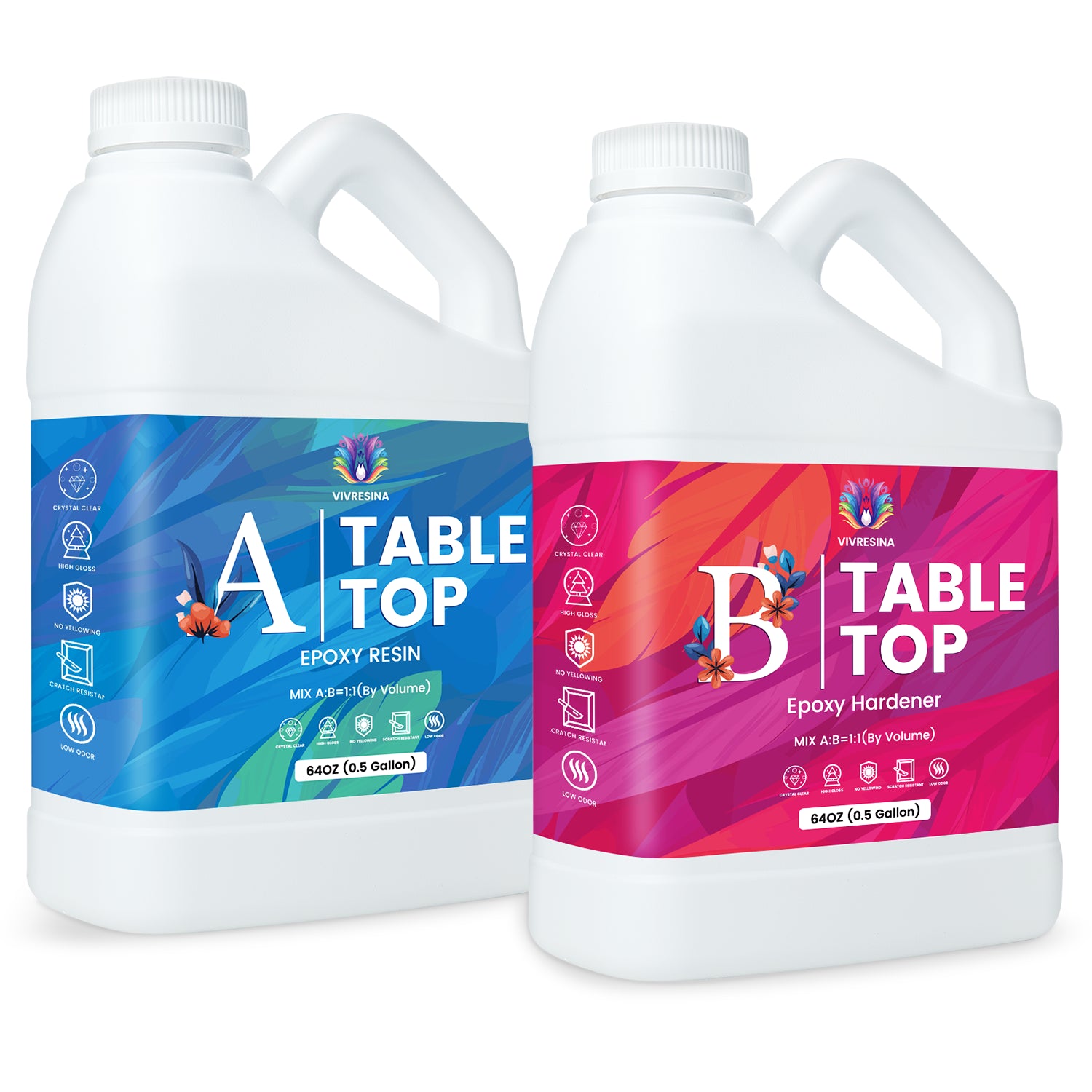 Table Top Epoxy Resin-1 Gallon- epoxy resin for Bar & Woods-Vivresina