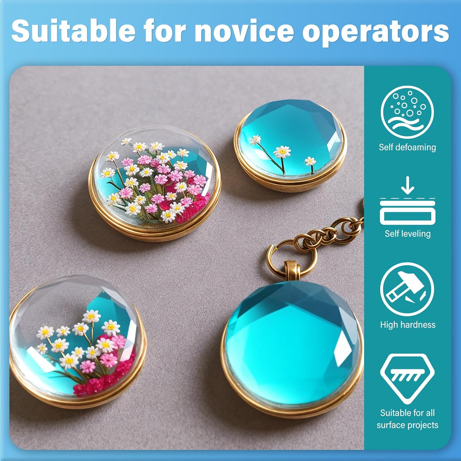 Epoxy Resin Kit-32oz-Crystal Clear Casting with Jewelry Mold-Vivresina