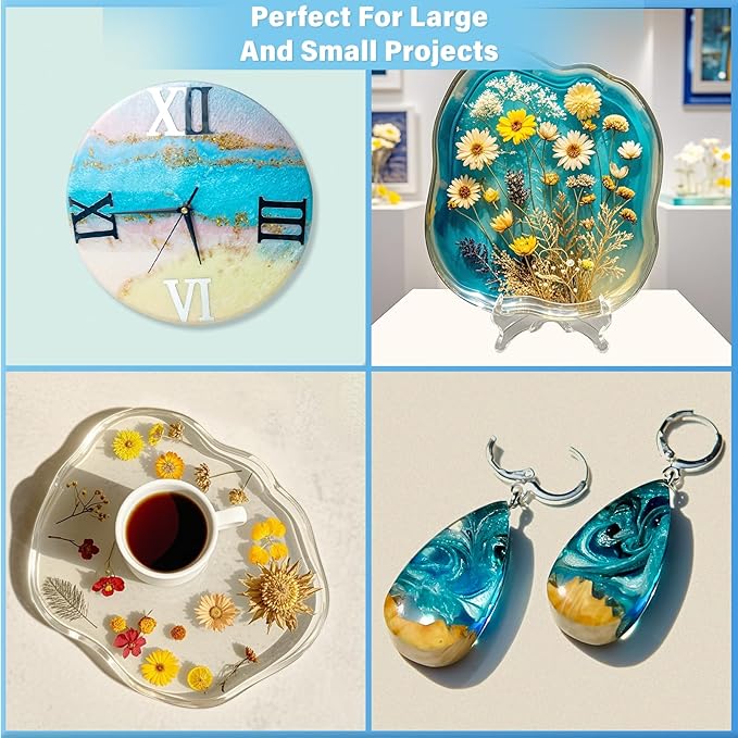 Epoxy Resin Kit-32oz-Crystal Clear Casting with Jewelry Mold-Vivresina