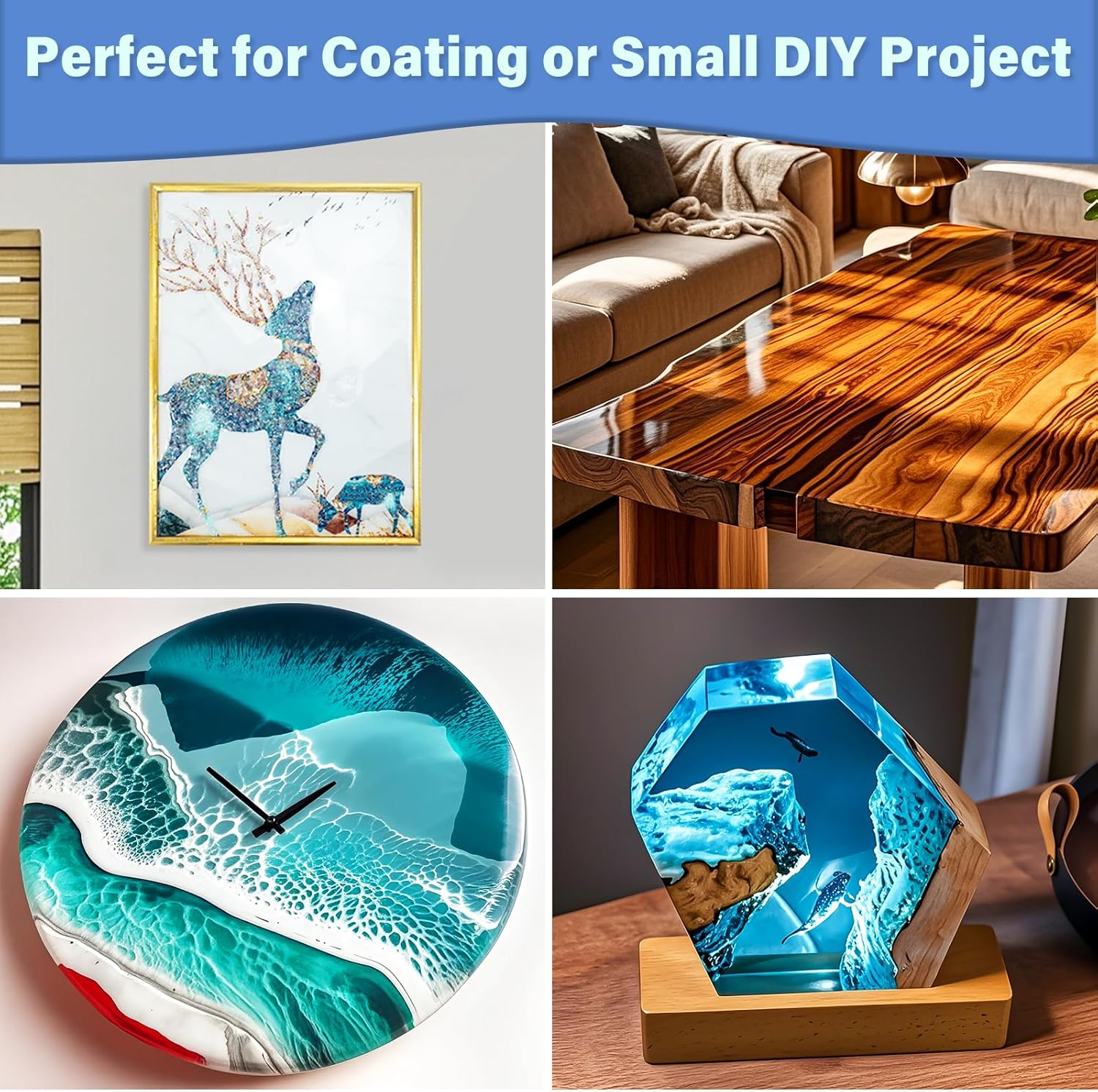 Table Top Epoxy Resin-1 Gallon- epoxy resin for Bar & Woods-Vivresina