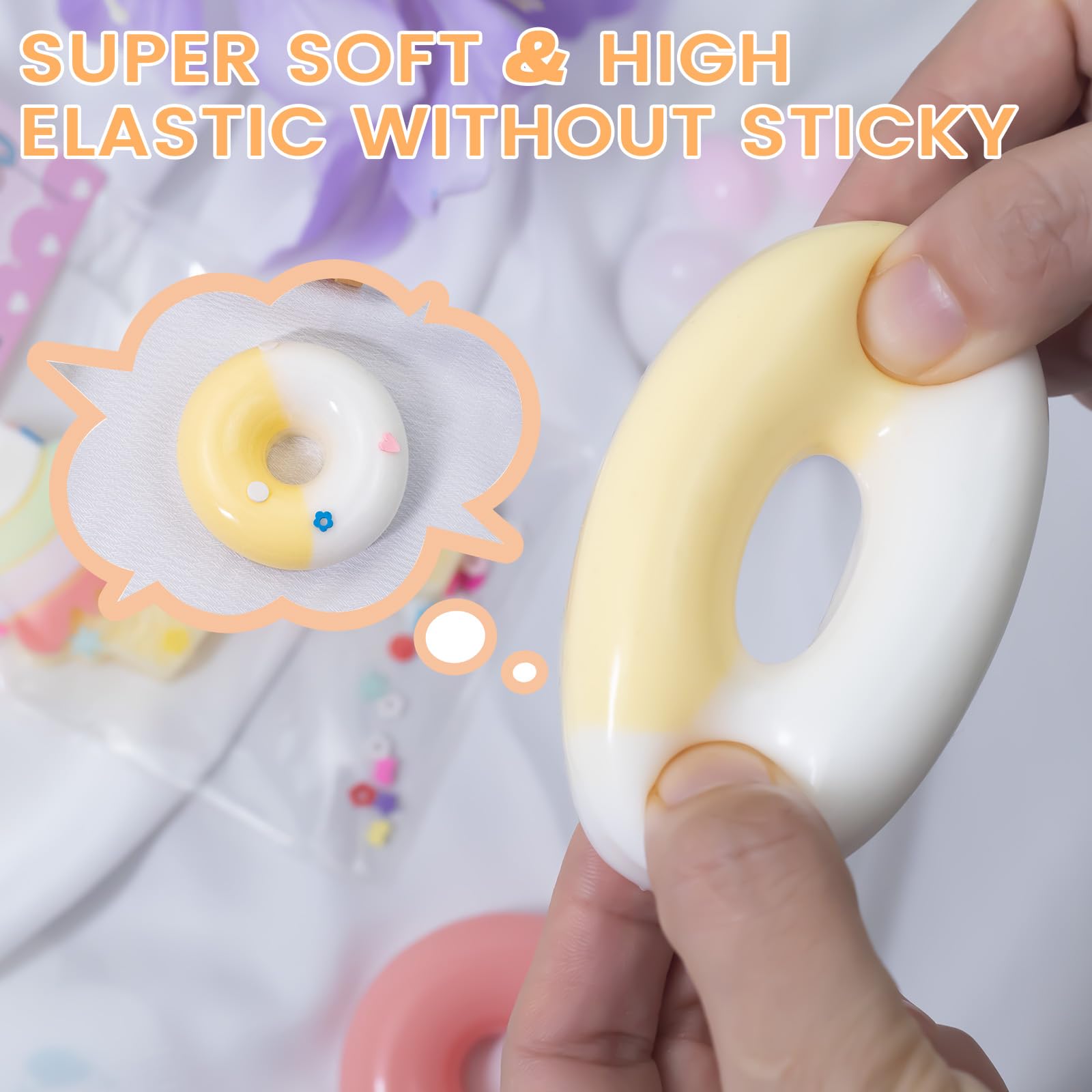 Taba Squishy Kit 18 OZ No Sticky Liquid Silicone for Squishy Making Kit with 5 Molds
