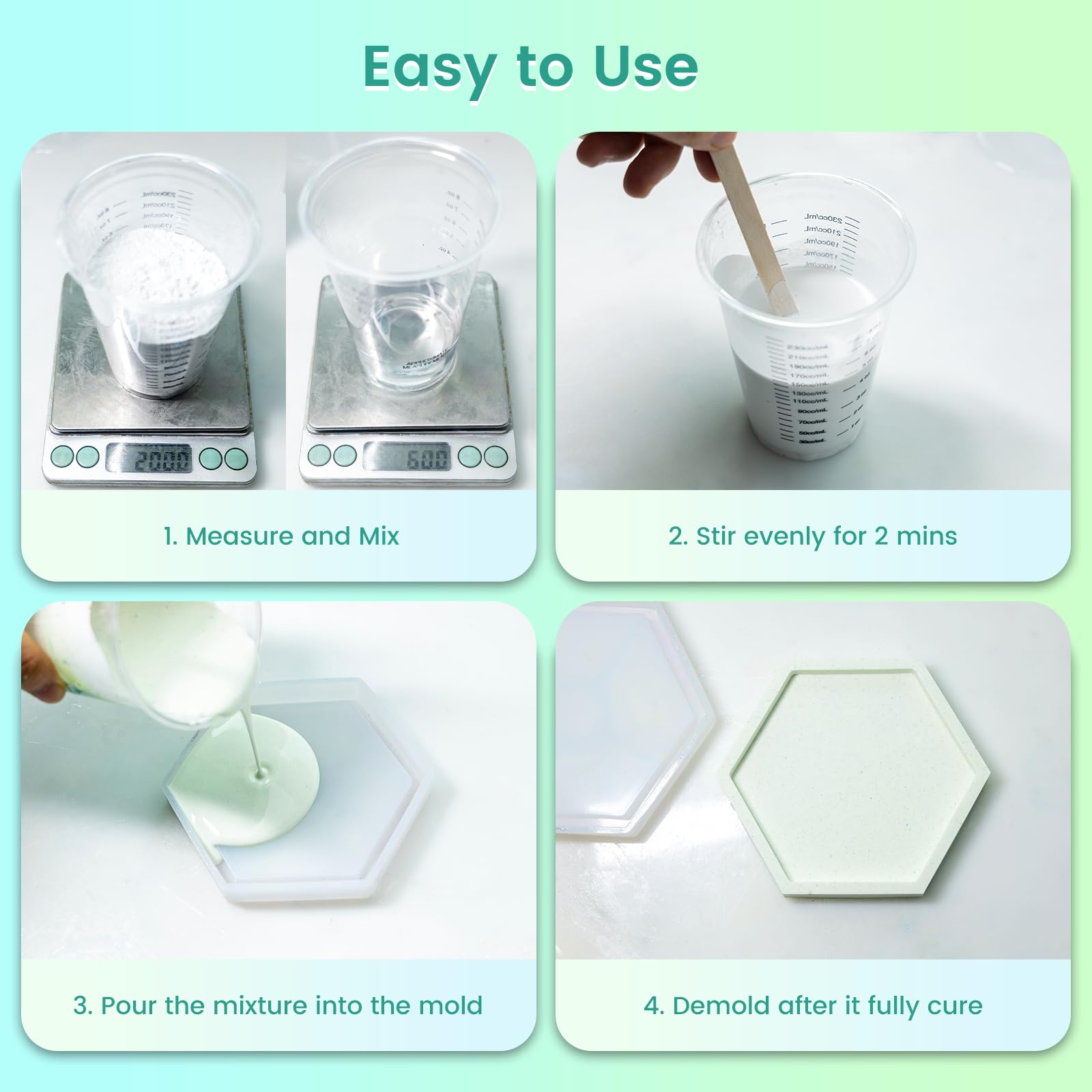 Casting Powder 1000g - Fast Curing Water Activated Plaster Kit for DIY Home Art