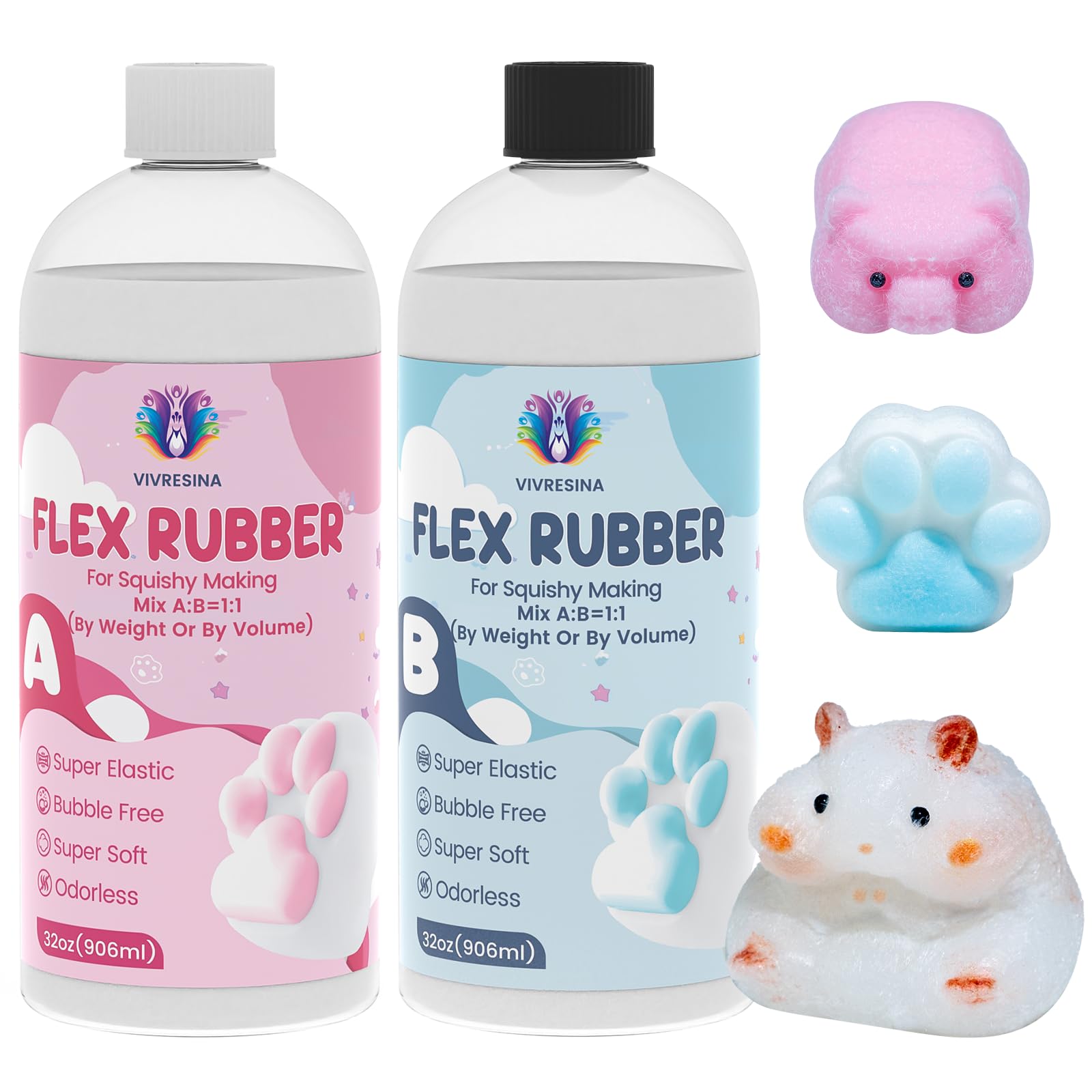 Taba Squishy Kit 64 OZ Liquid Silicone for Squishy Making Kit